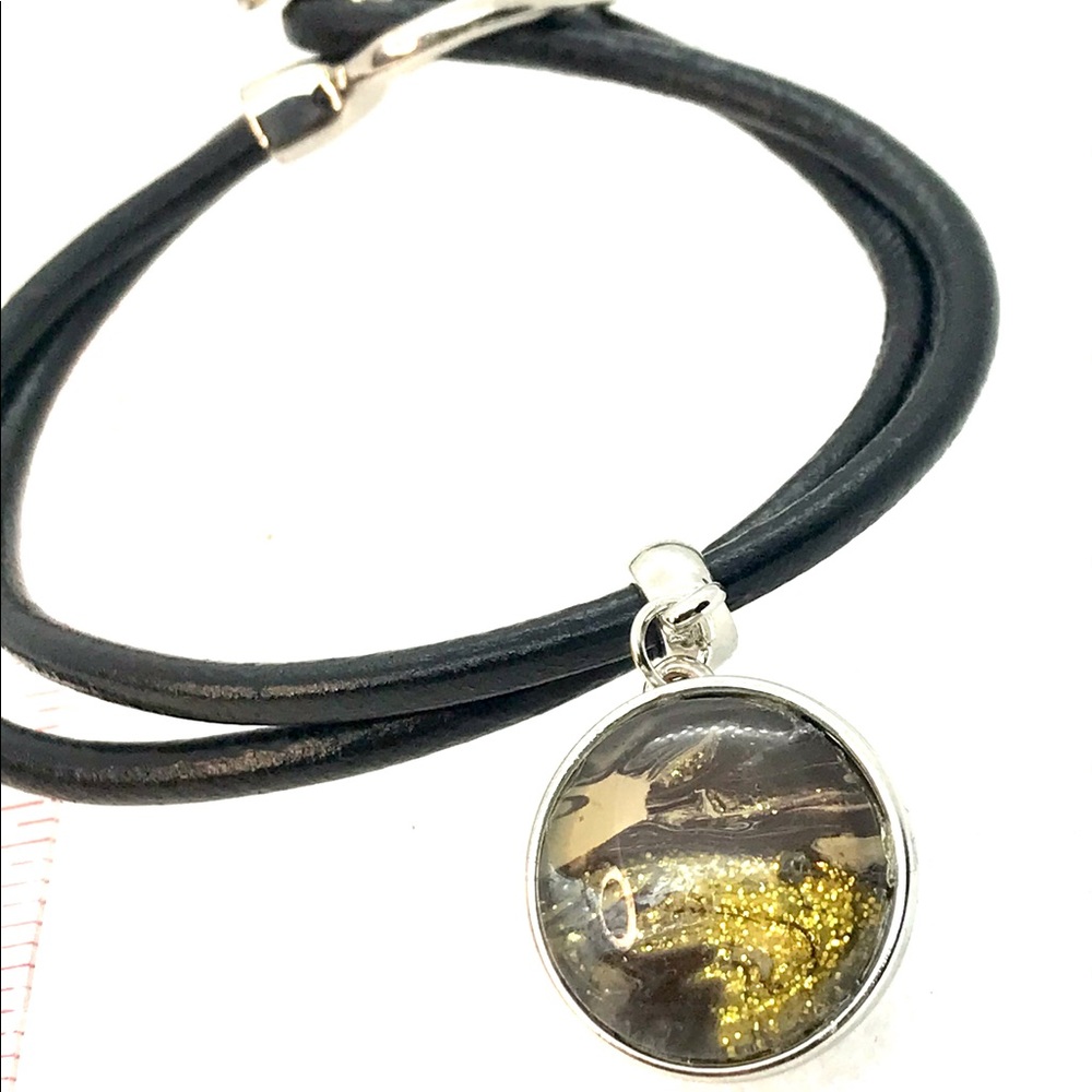 Leather snap bracelet Handmade 20mm snap SB20